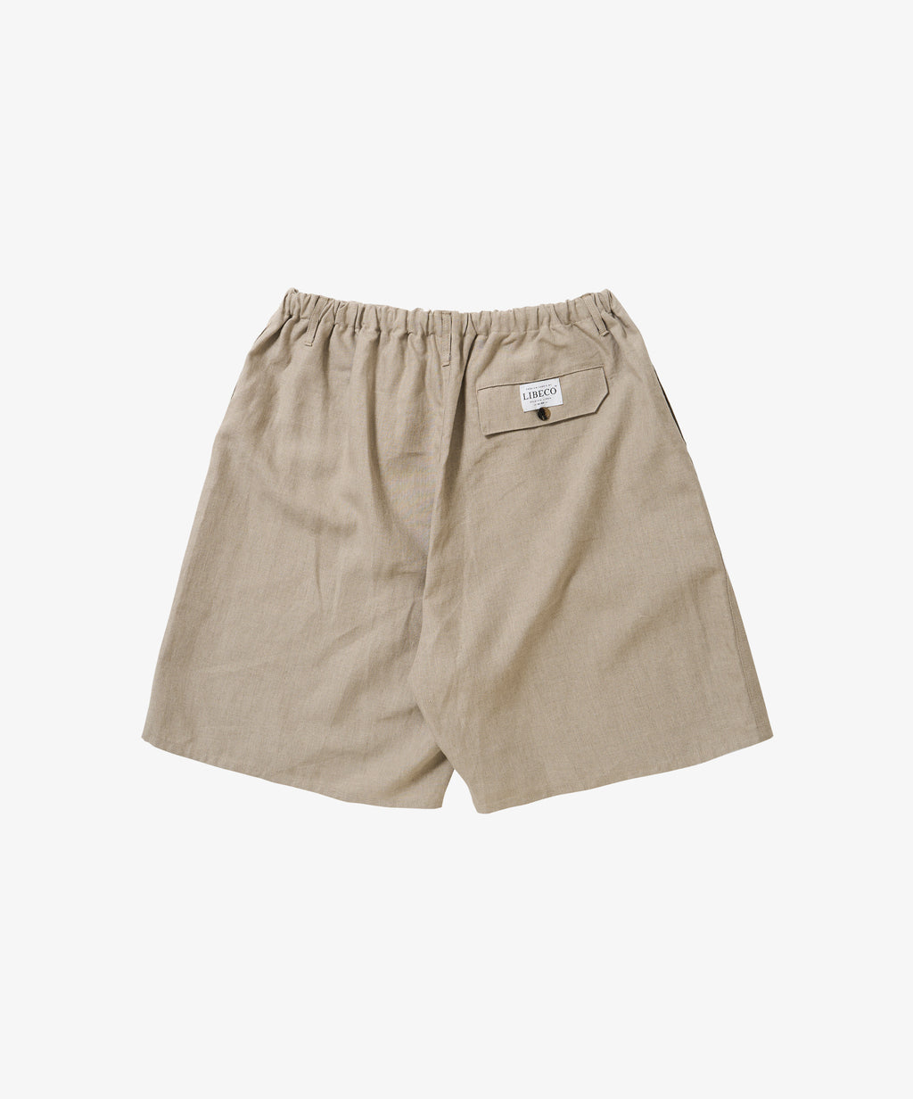 circular fatigue short pants linen ivory