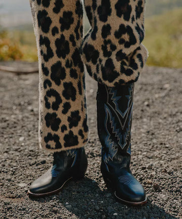 Long western boots/real leather long western boots