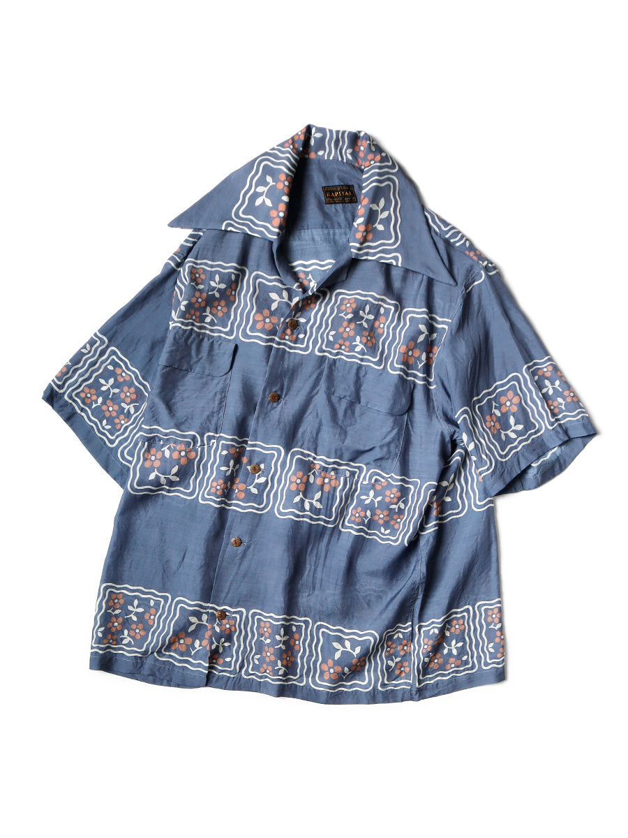Silk Rayon COOKIE Pattern Langle Color Aloha Shirt