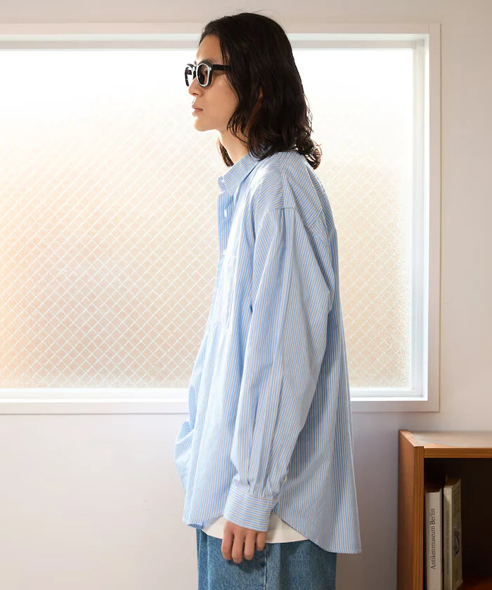 <New Color Added> Relaxed Fit Broad Shirt / Regular Collar / Long Sleeve