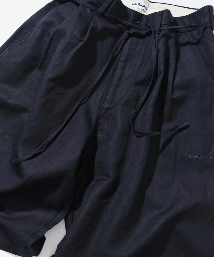 Cotton Linen 2 Tuck Chino Shorts