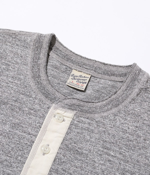 Buzz Rickson's Slub Yarn Henley Neck T-Shirt