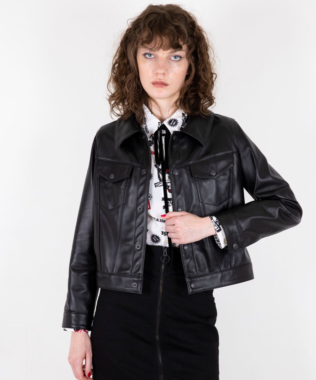 HYSTERIC ROLLERS Patch Short Leather Blouson