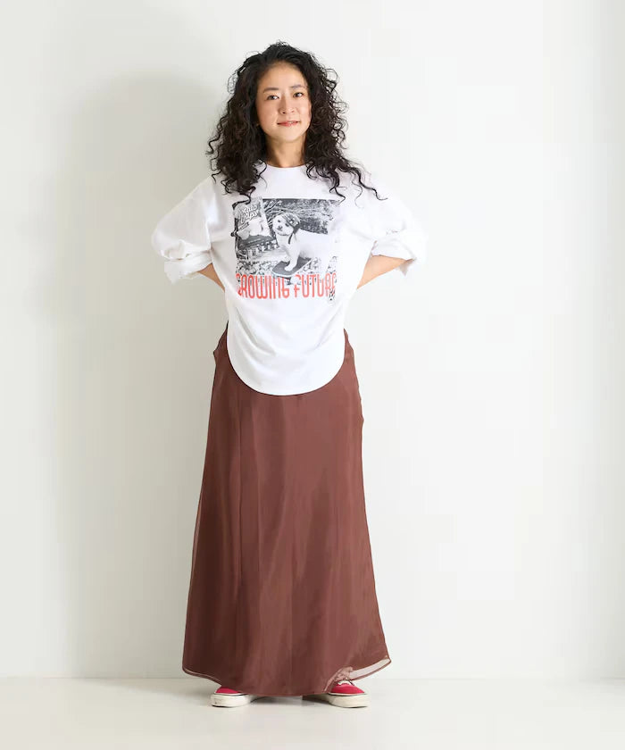 Organza Satin Flare Skirt