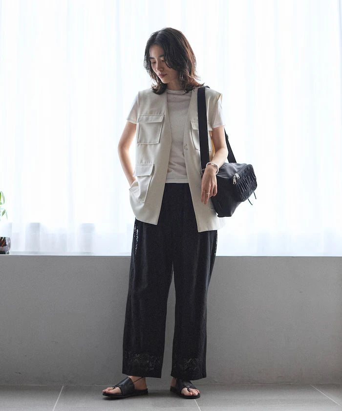 Panel Lace Easy Pants / Compatible with Setup - February 12, 12:00 Release