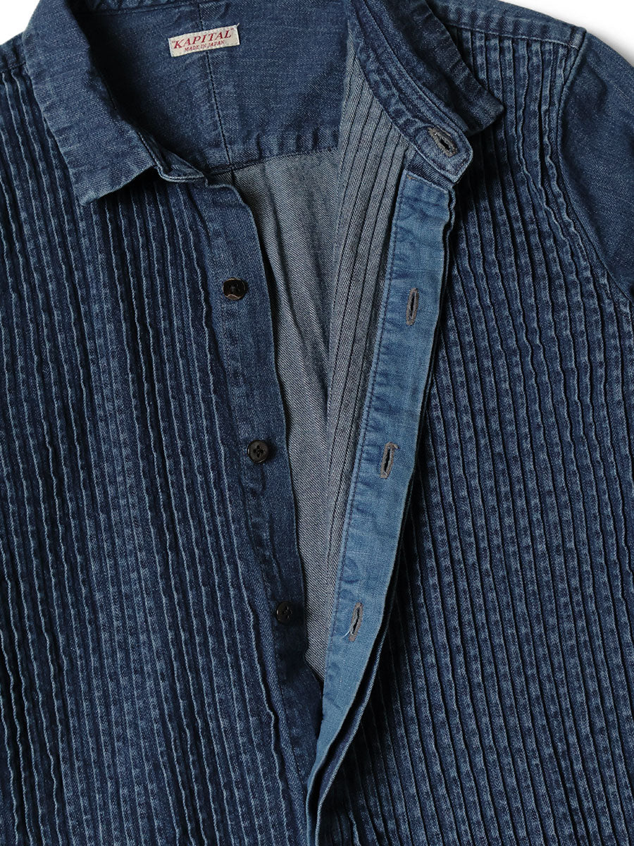 Shirt Denim Pintuck Shirt Dress