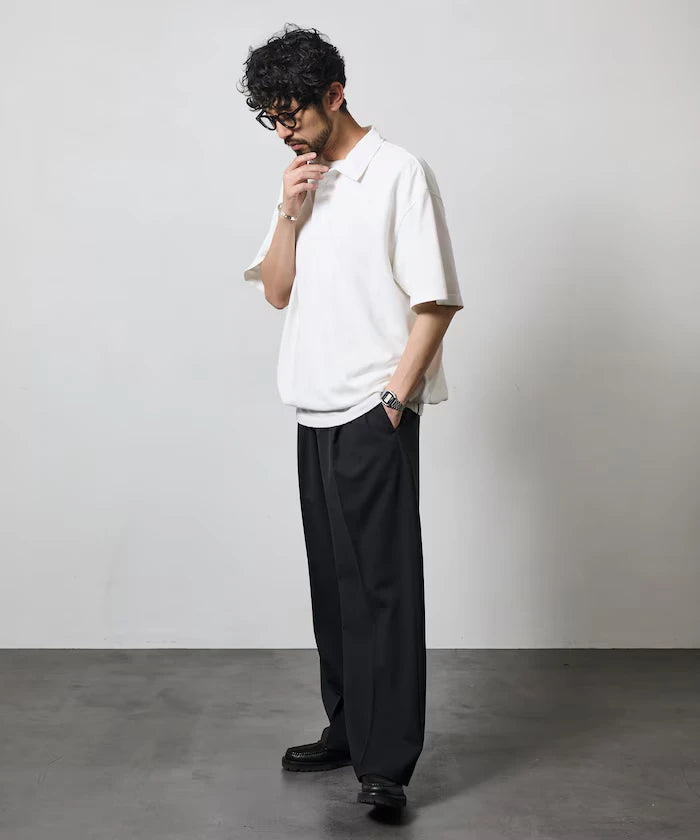 Big Silhouette Spindle Short Sleeve Tech Polo