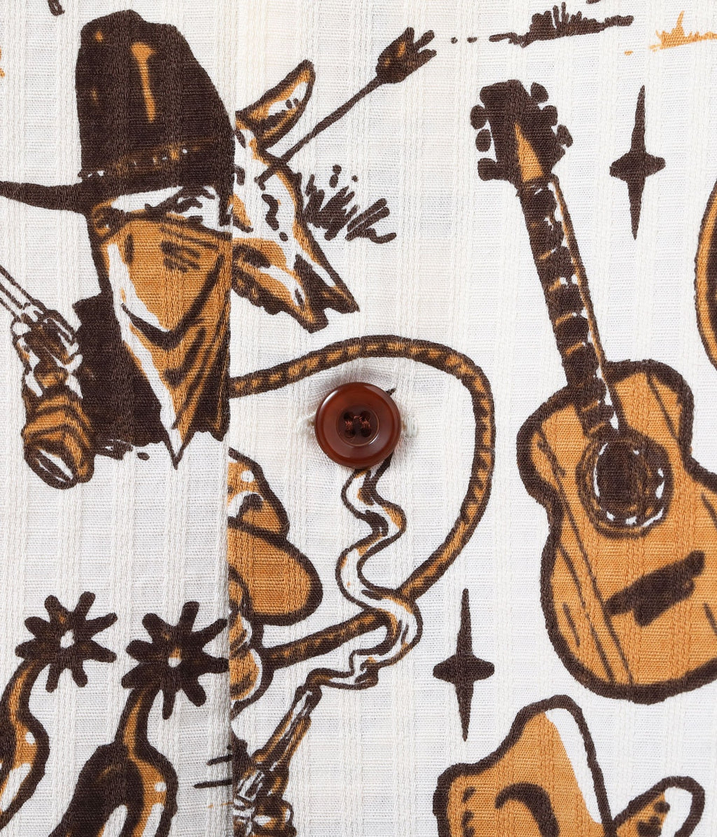 Dobby Cotton Open Shirt 'The Westerner' by Vince Ray