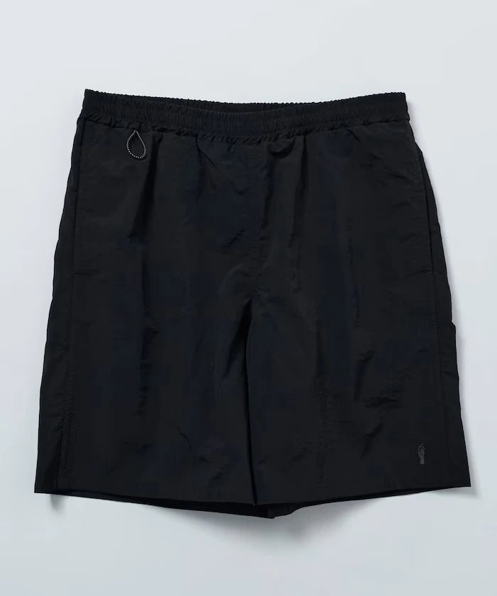 Nylon Medium Length Baggy Shorts
