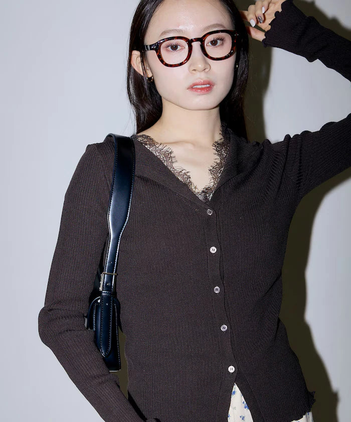 Collar Lace Mellow Layered Cardigan Limited Edition