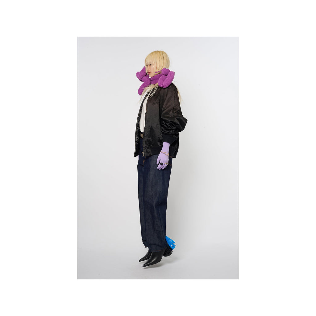 JEWELRY ATTACHED LONG GLOVES / SMALL：PINK