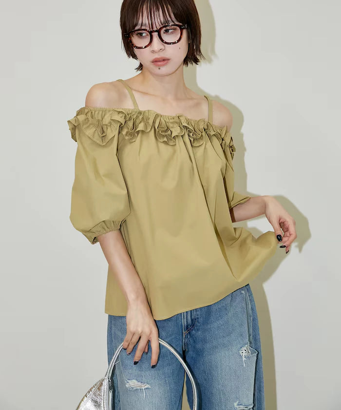 Frill Off-Shoulder Blouse Limited Edition