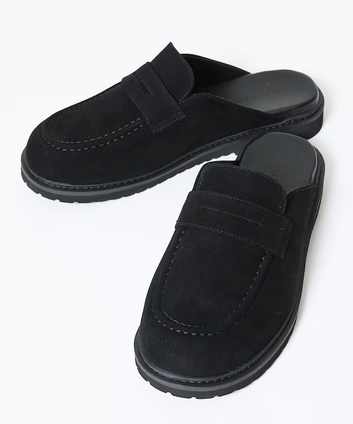Velour Leatherette Loafer Mule / Slip-on [23~28cm] 【Limited Edition】