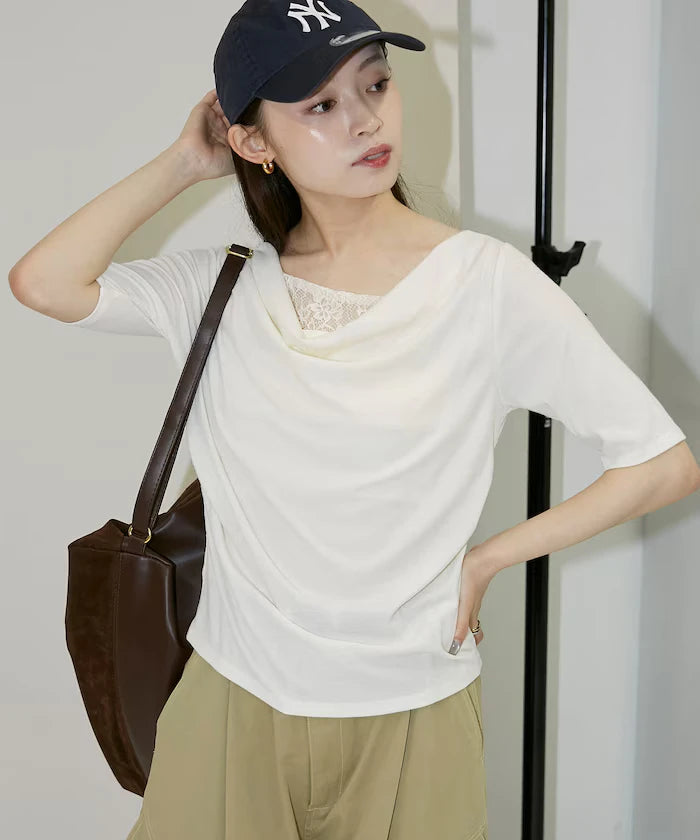 Race Layered Tereko Draped T-Shirt Limited Edition