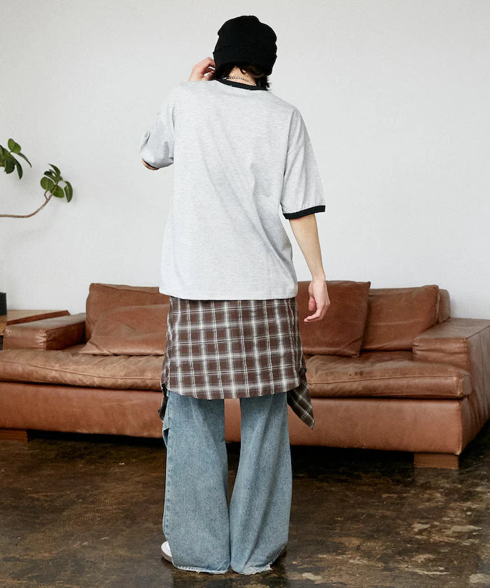 <Functional Material>Mickey Mouse/Sketch Ringer T-Shirt Limited Edition