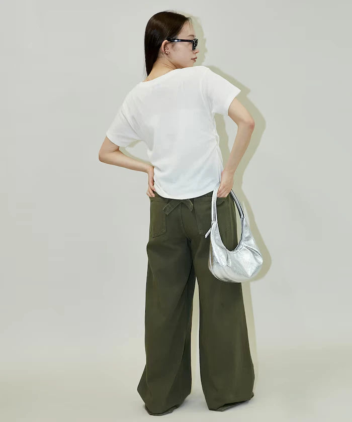 Light Waffle Waist Shirring T-Shirt Limited Edition