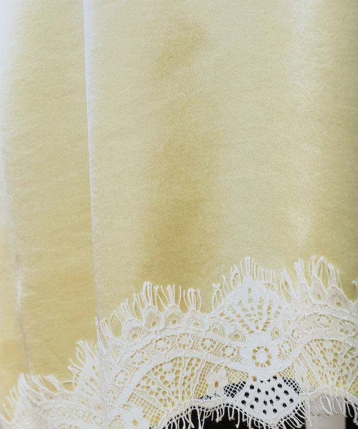 Lace Contrast Vintage Satin Camisole Top