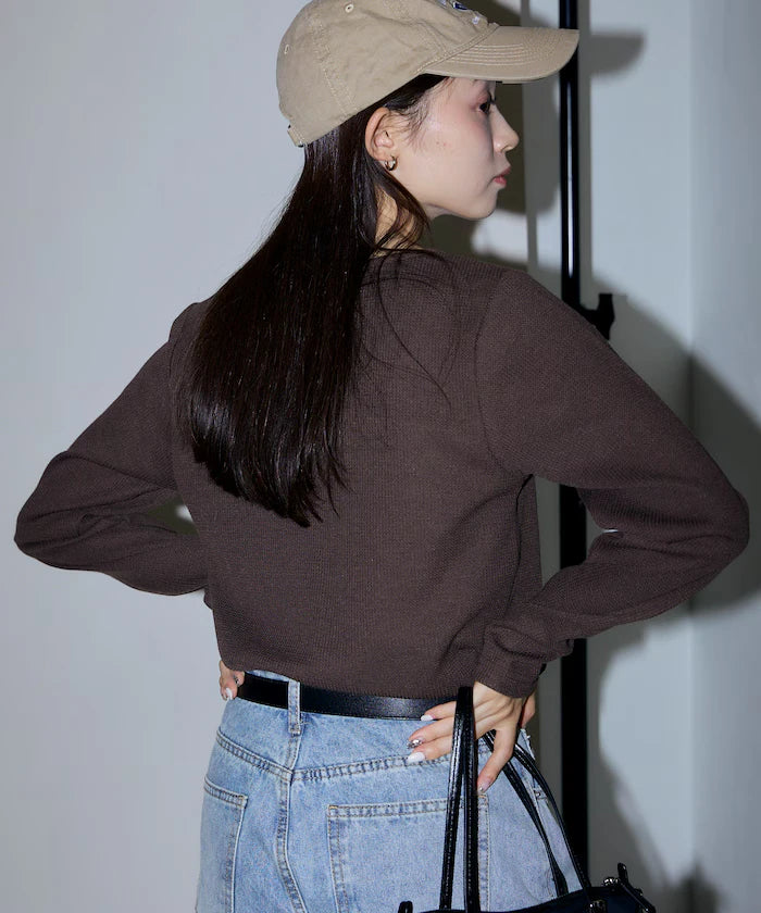Mini Waffle Ribbon Cardigan