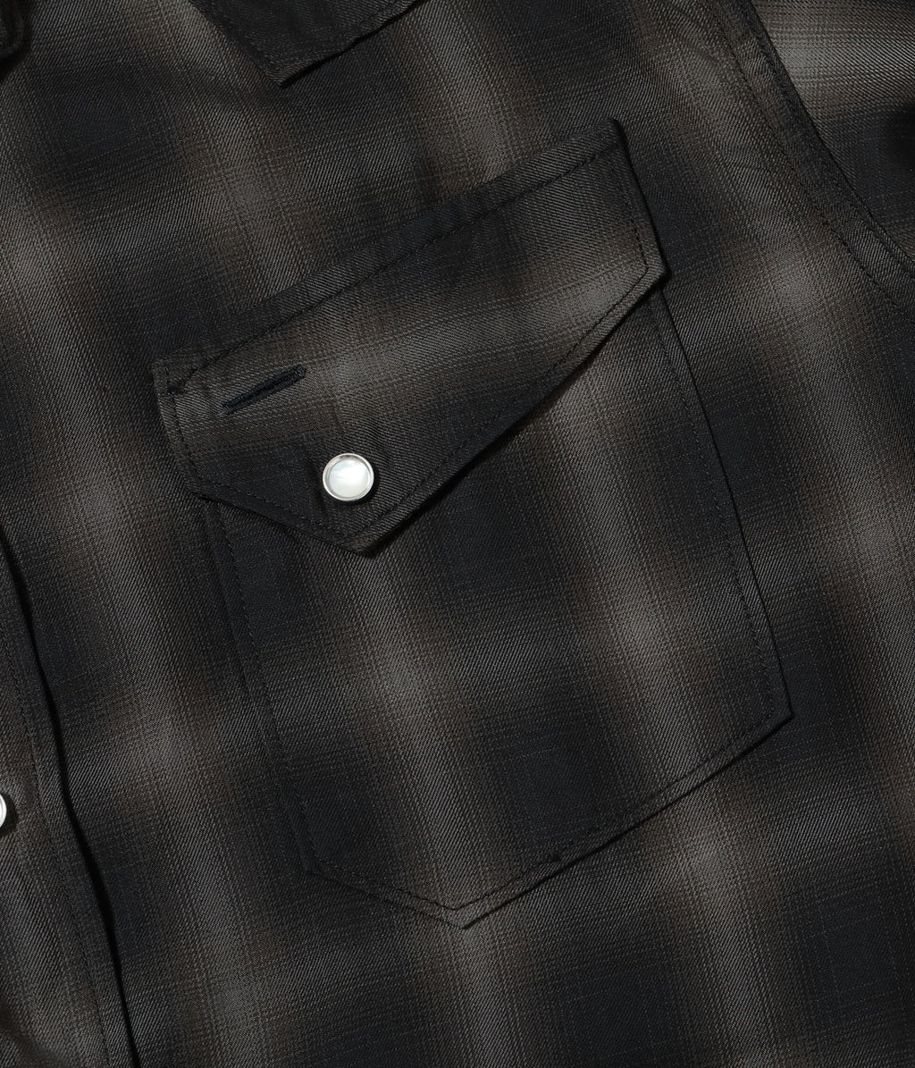 Ombre Check Western Shirt