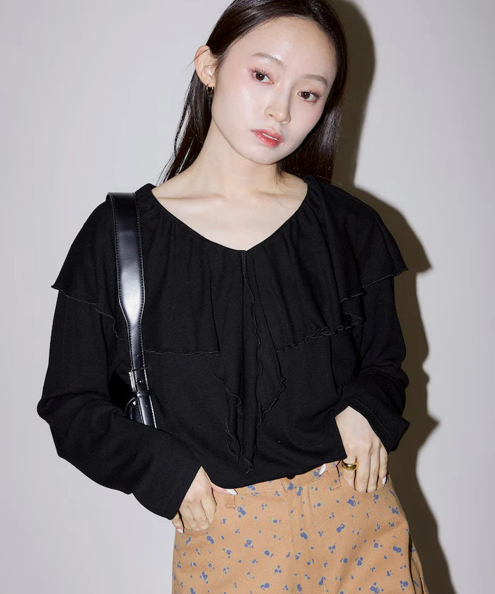 Collar Frill Ribbed Cut Sew Limited Edition