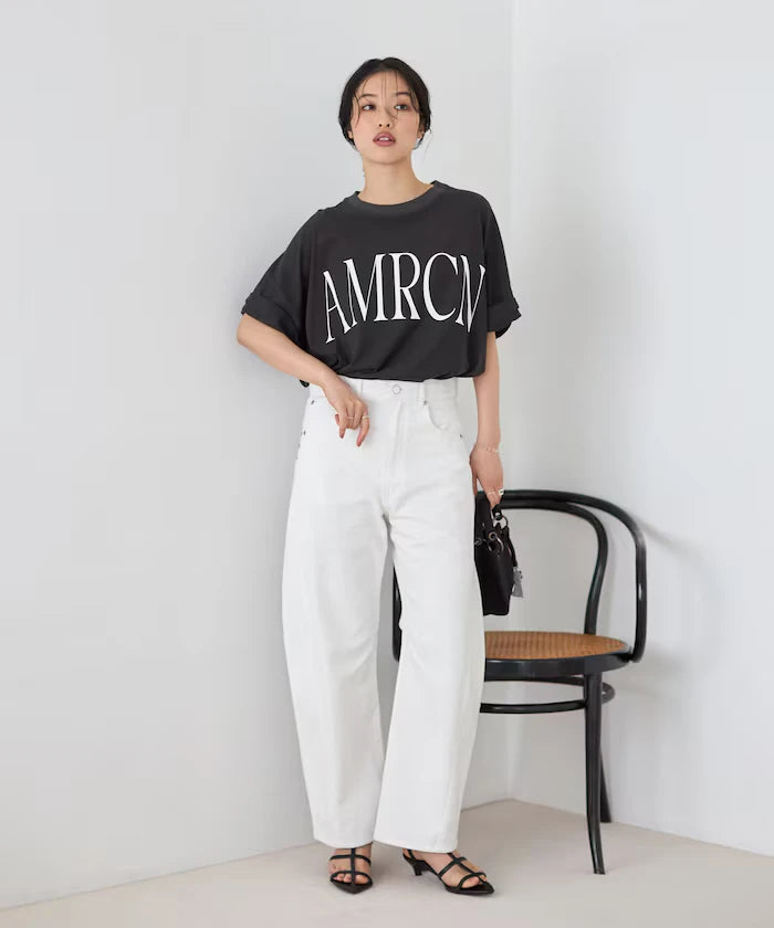 Heart Studs Curvy Denim / Wide Silhouette
