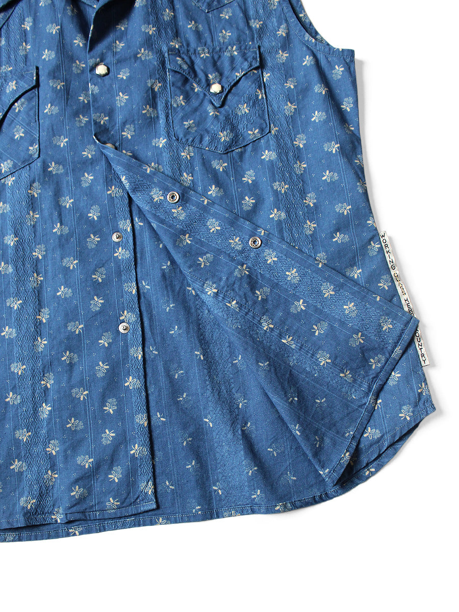 Dobby Stripe IDG Discharge pt Love-ly Western Shirt