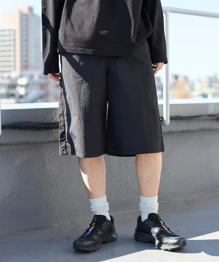 Nylon Sleek Water Length Baggy Shorts