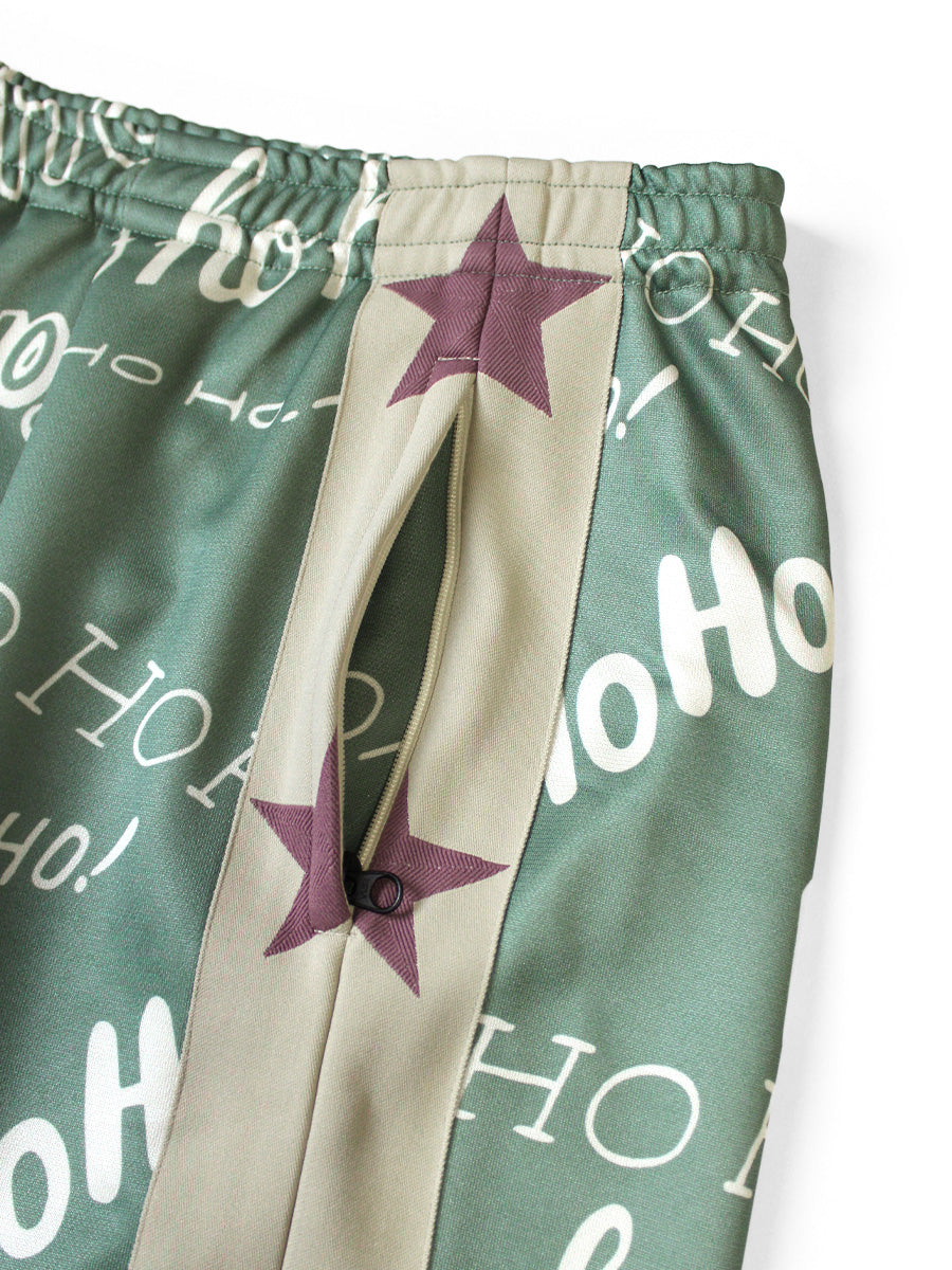 Smooth Jersey HOHOHO Pattern Baggy Track Pants