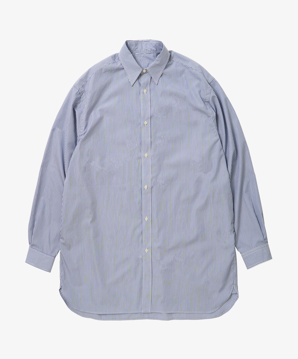 wide shirt with pocket thomas mason stripe long