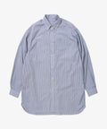 wide shirt with pocket thomas mason stripe long