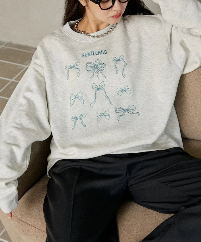 Ribbon Embroidery Crew Sweat Limited Edition