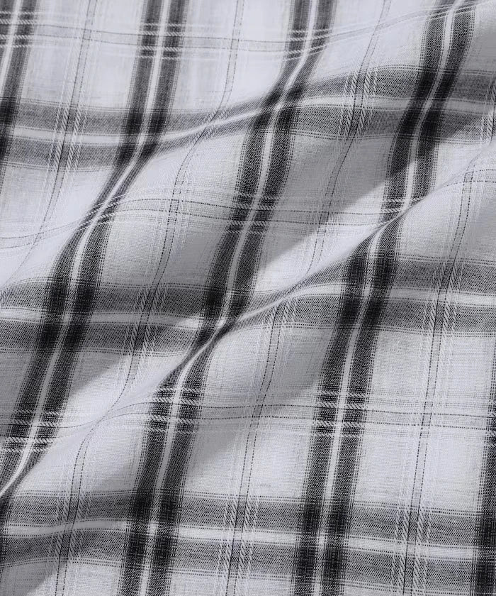 Big Silhouette Ombre Check Shirt / Long Sleeve