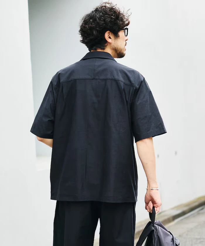 Open Collar Short Sleeve Shirt & Easy Shorts Travel Setup Fabric by SOLOTEX(R)