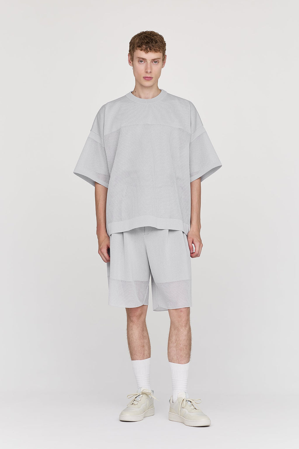WAFFLE LUCENT SHORT SLEEVE TEE SHIRT