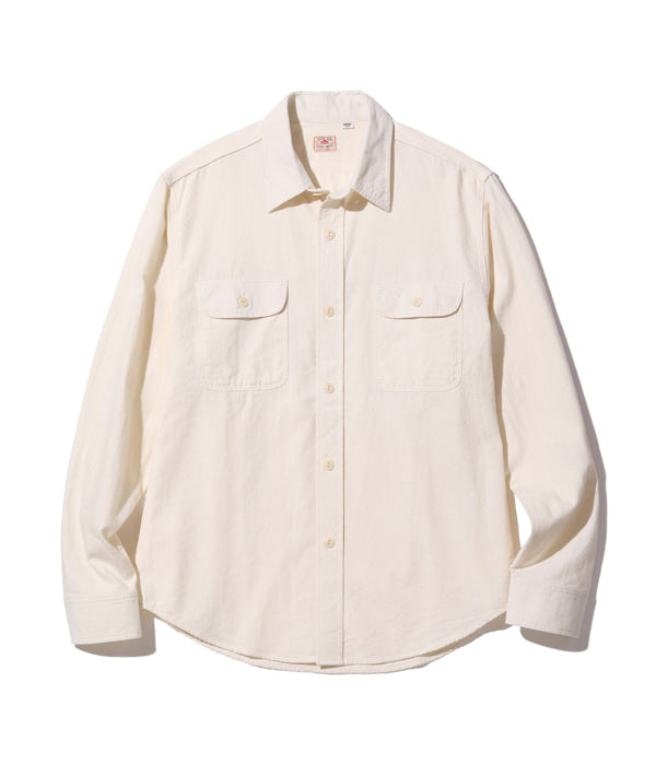 White Chambray Work Shirt (Long Sleeve)