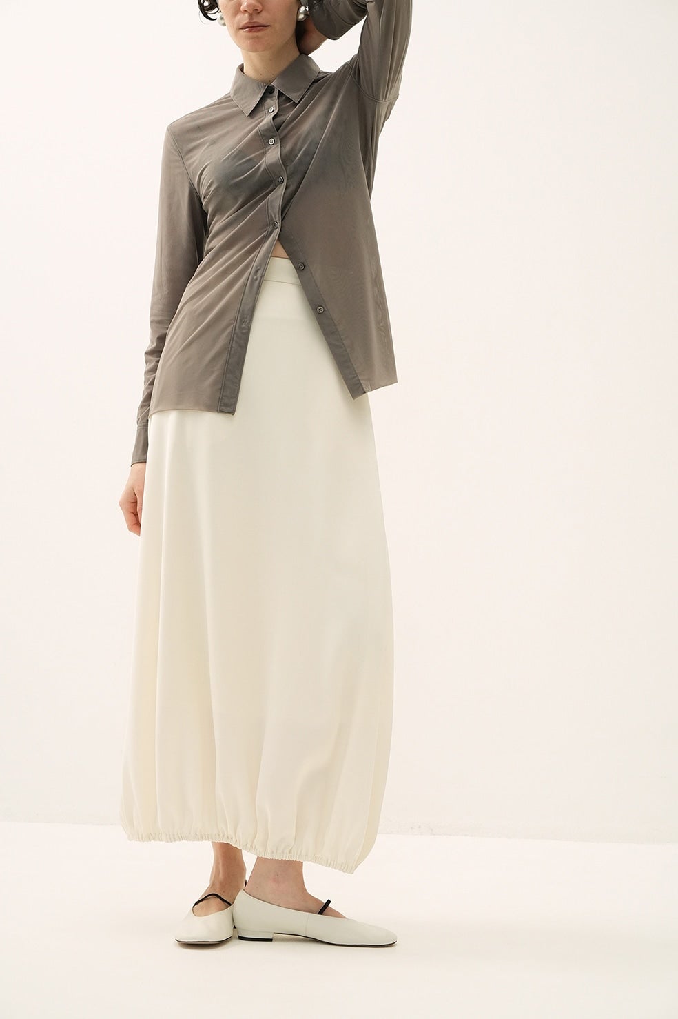 SATIN BALLOON SKIRT