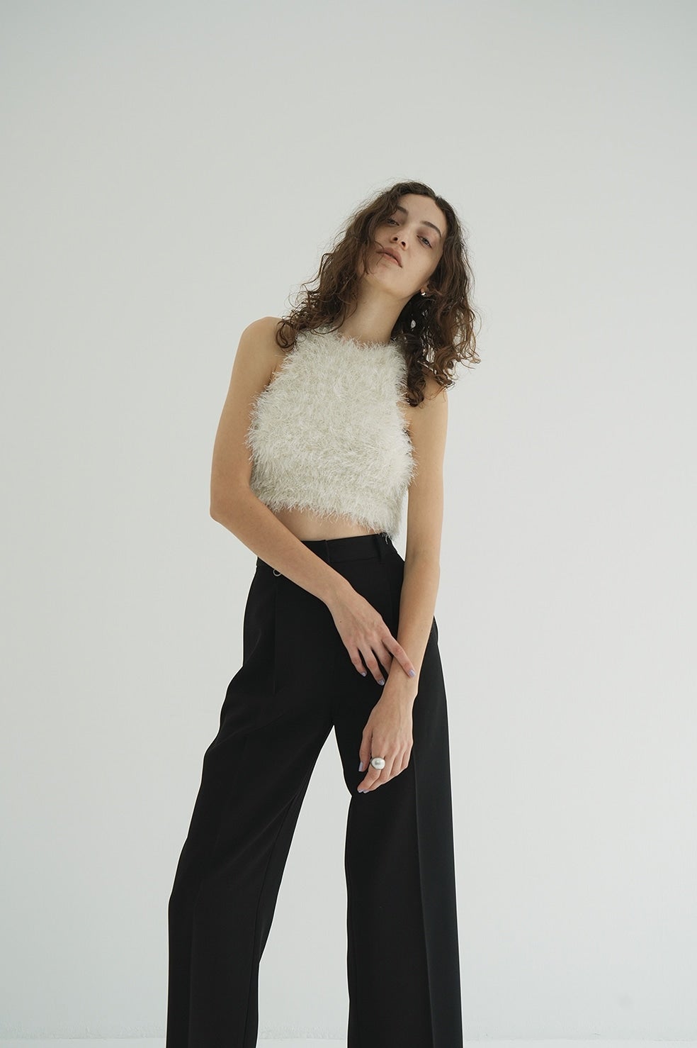 SHAGGY AMERICAN SLEEVE KNIT TOPS