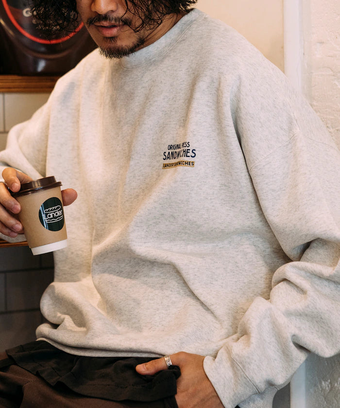 LANDER SANDWICHES×FREAK'S STORE/ Lander Limited Edition Big Silhouette Back Print Crewneck Sweat 【Limited Release】