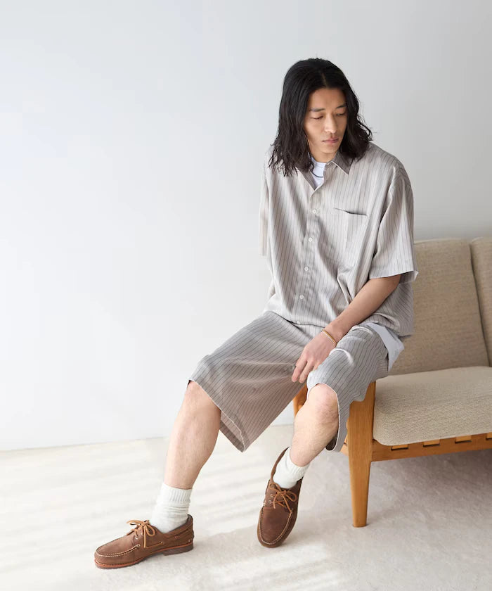 Spindle Stripe Short Sleeve Shirt / Compatible with Setup
