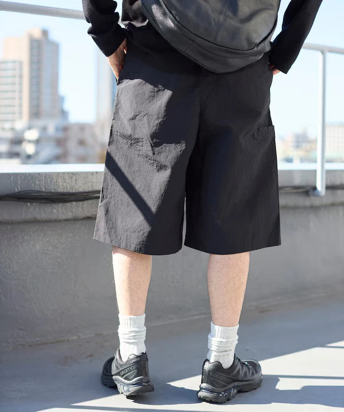 Nylon Sleek Water Length Baggy Shorts