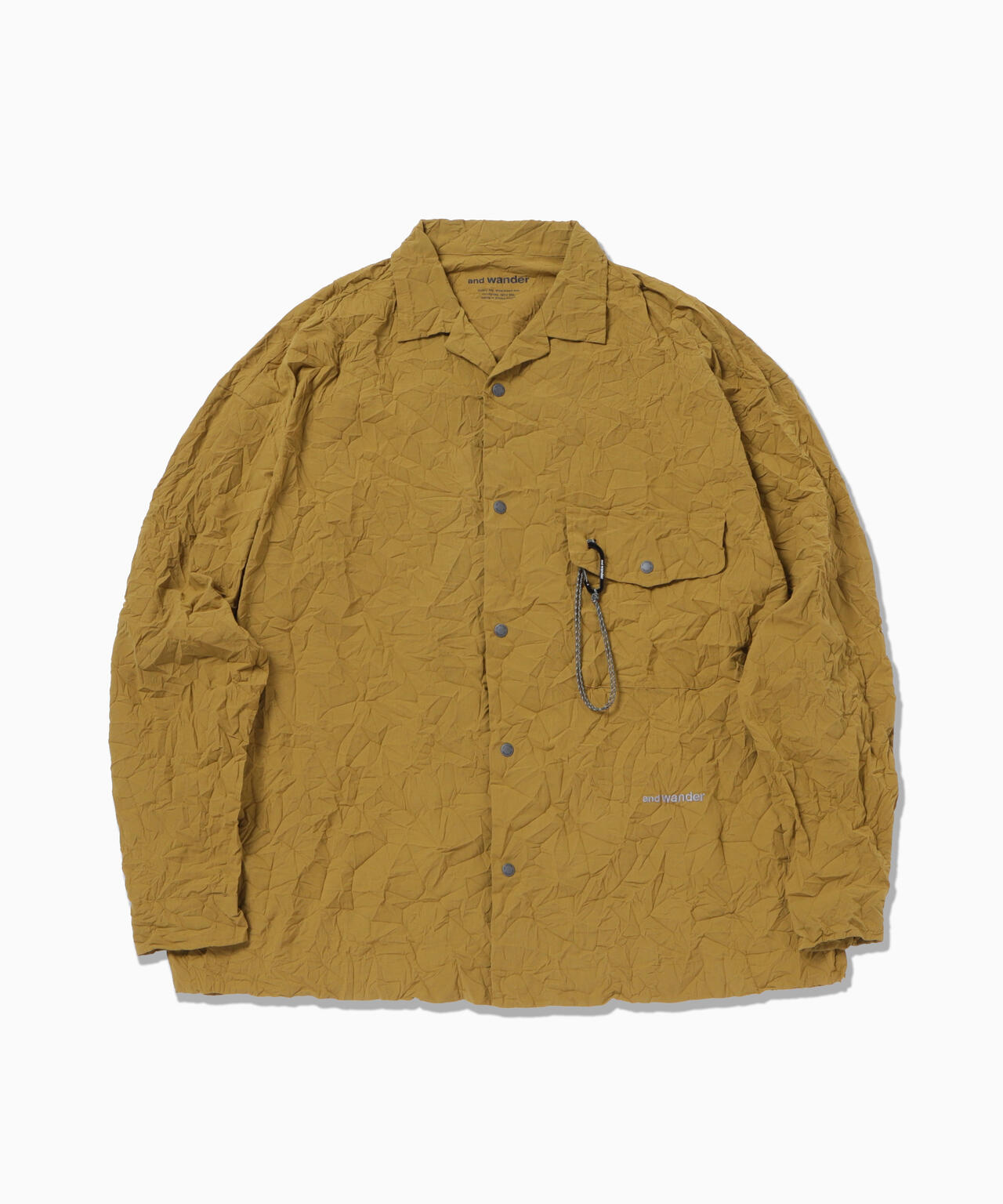 washer pleated open LS shirt (M)