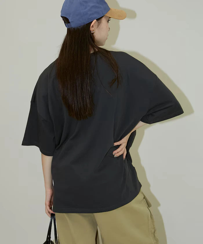 Big T-shirt with Pearl and Sagara Embroidery - Limited Edition