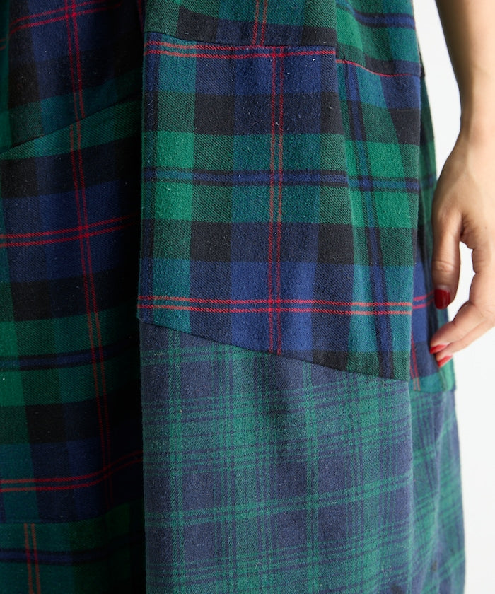 Vintage Remake Check Cami Dress