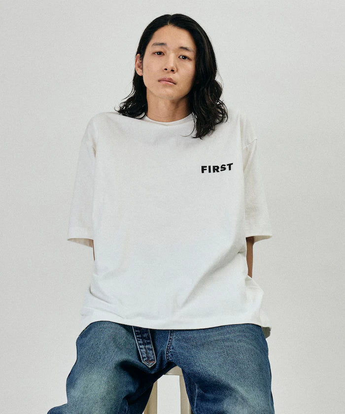 6 Ounce Front Logo Embroidered Crew Neck T-Shirt / One Point Design T-Shirt Left Chest Embroidery First Limited Edition