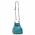 WATER PROOF SUEDE MINI DROW STRING SHOULDER/TURQUOISE