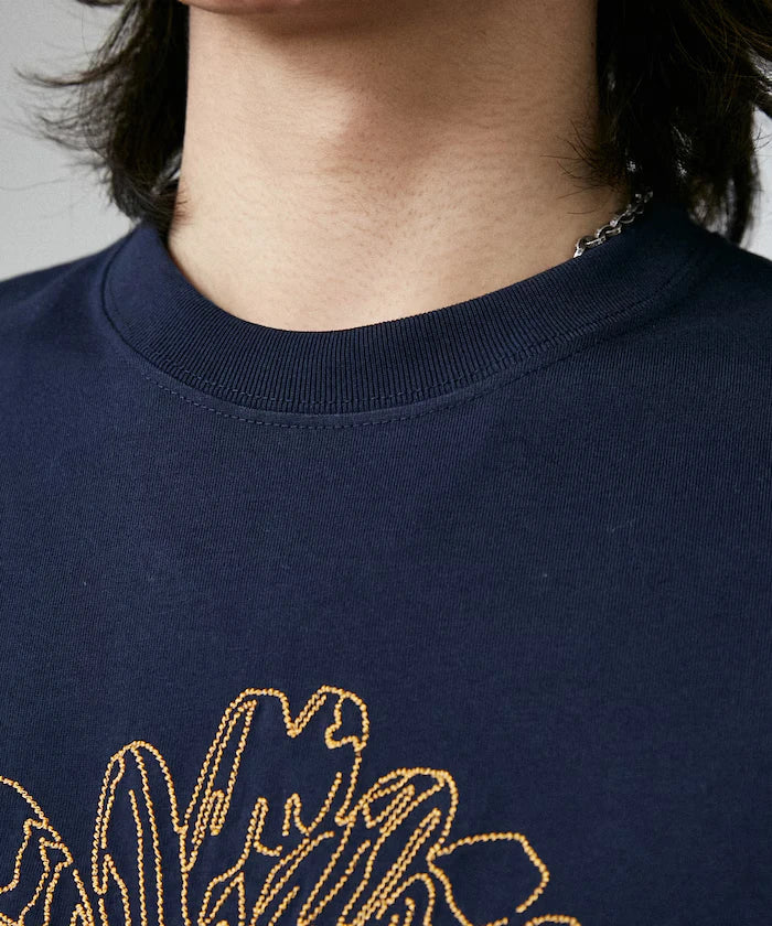 Love Pop Studio Flower Embroidery T-Shirt