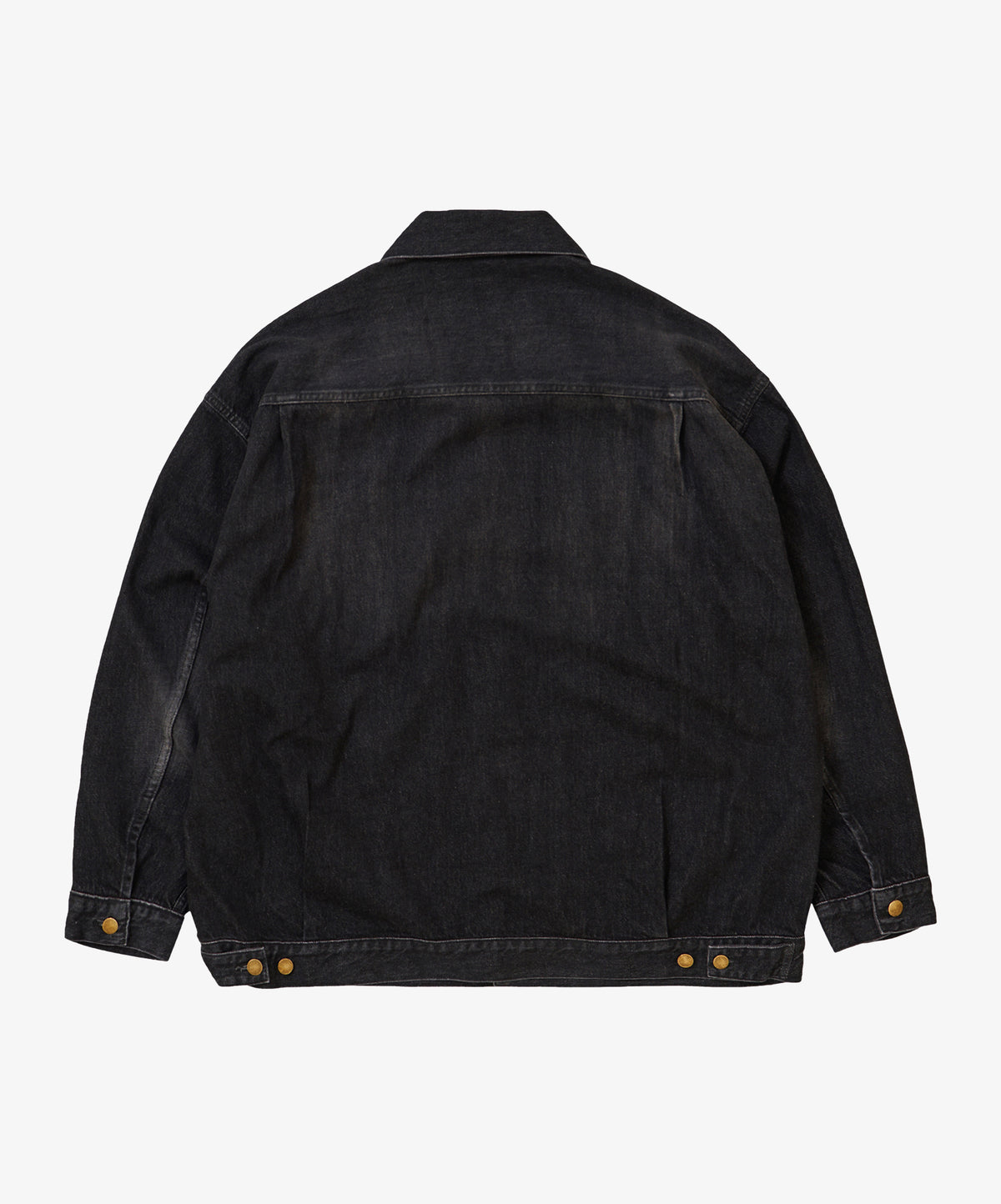 trucker jacket black denim damaged