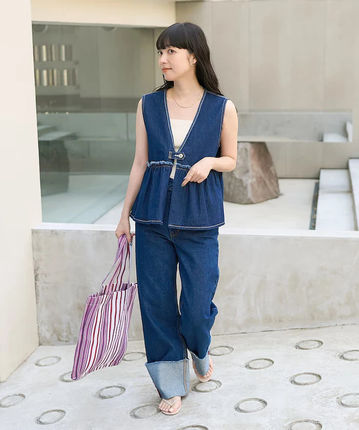 Peplum Gathered Vest <Set Up Compatible>