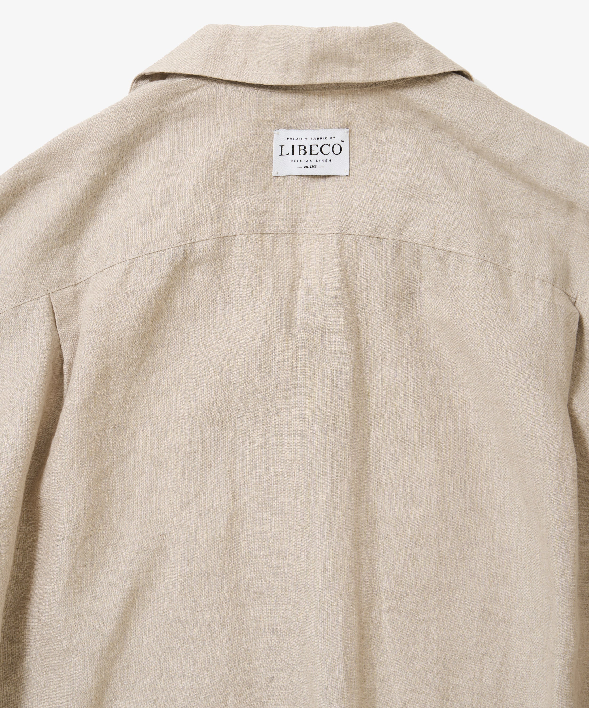 ribbed shirts short sleeve linen ivory