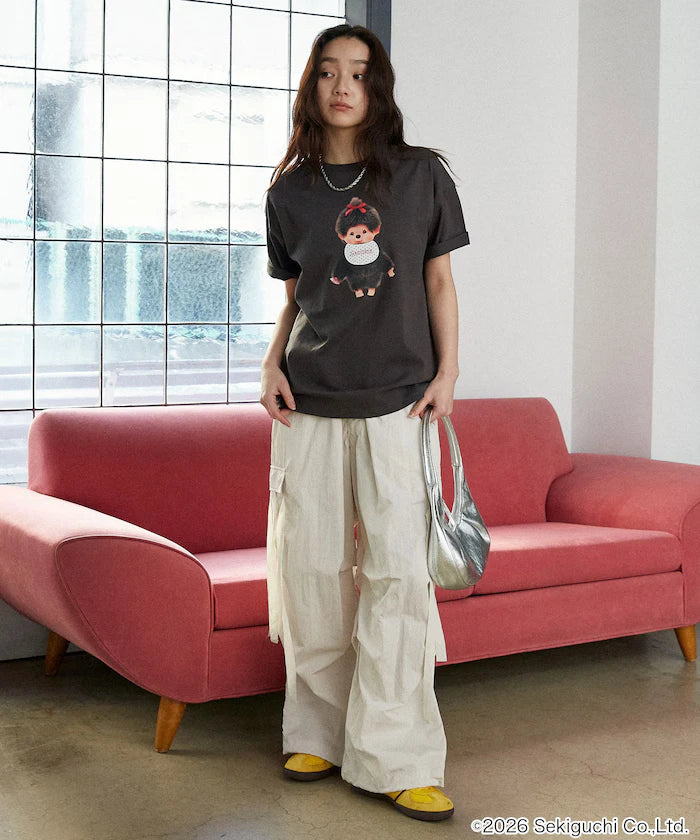 Monchhichi Mixed Material Docking T-Shirt Limited Edition